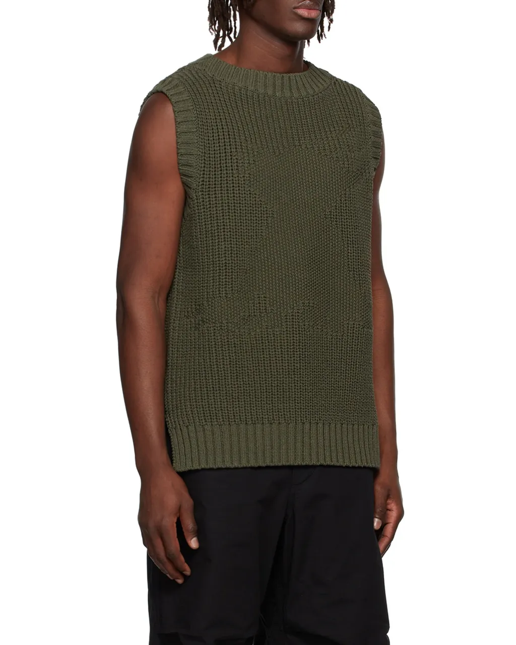 Cotton Rib Knitted Vest