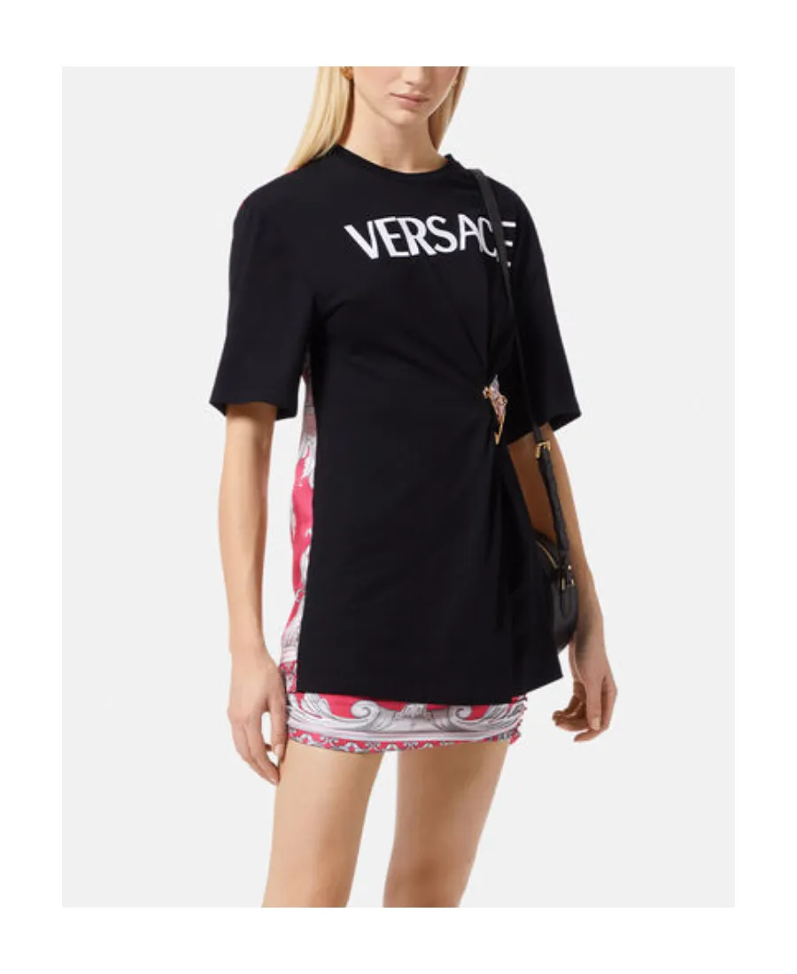Safety Pin Baroque-Print T-Shirt