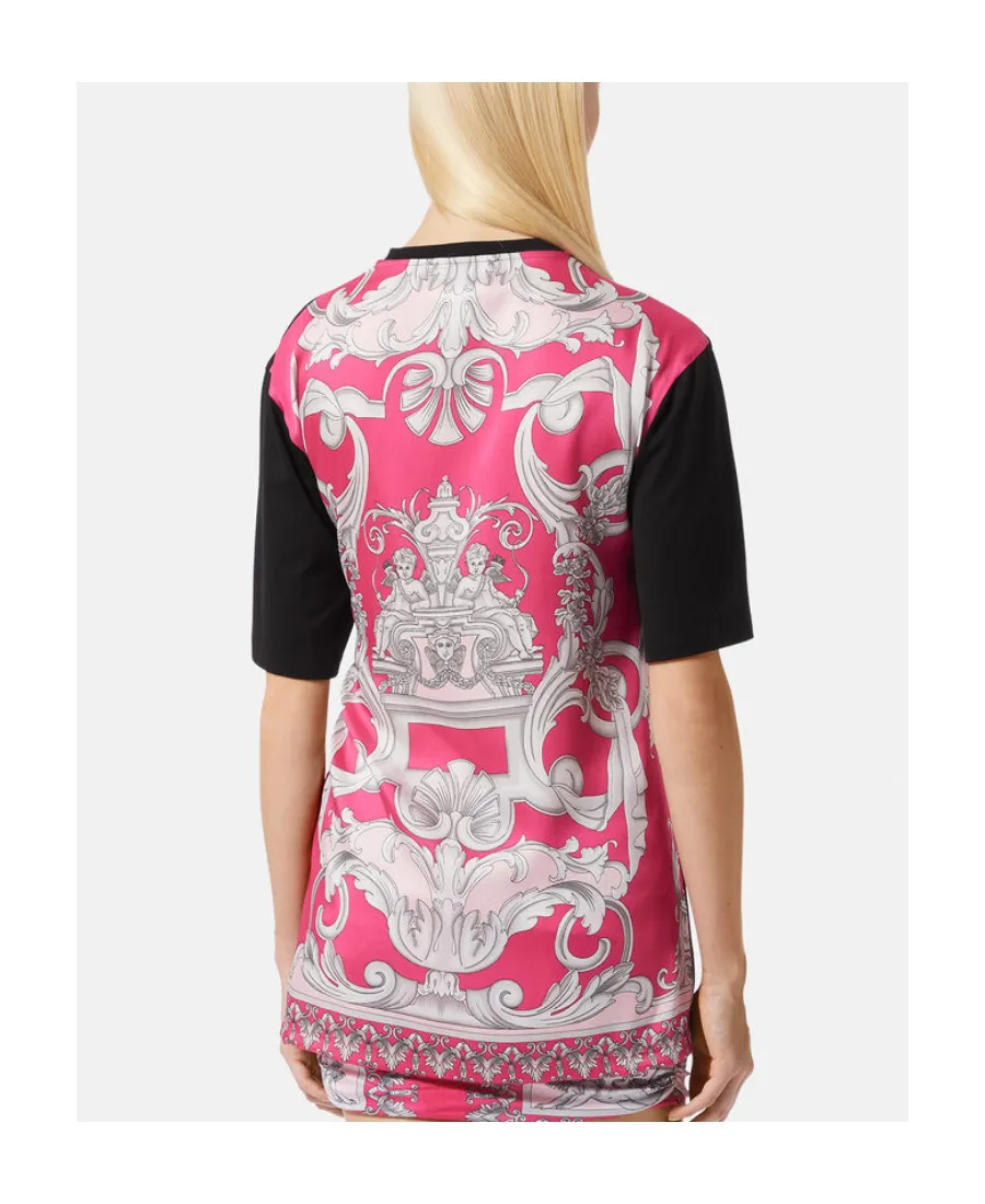 Safety Pin Baroque-Print T-Shirt