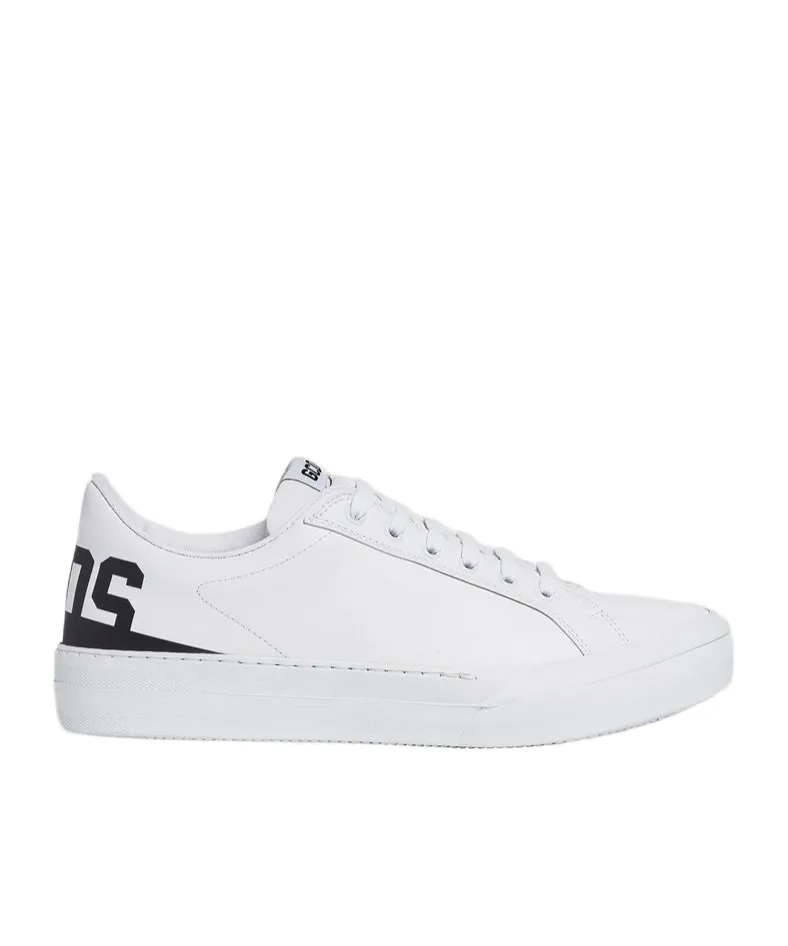 Logo-Print Leather Sneakers