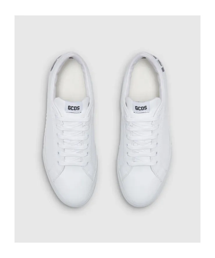 Logo-Print Leather Sneakers