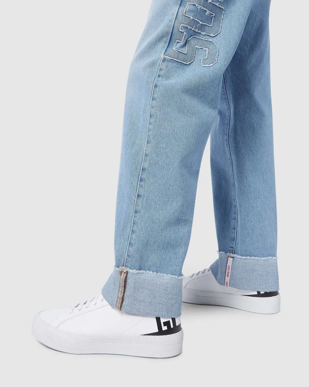 Logo-Print Leather Sneakers