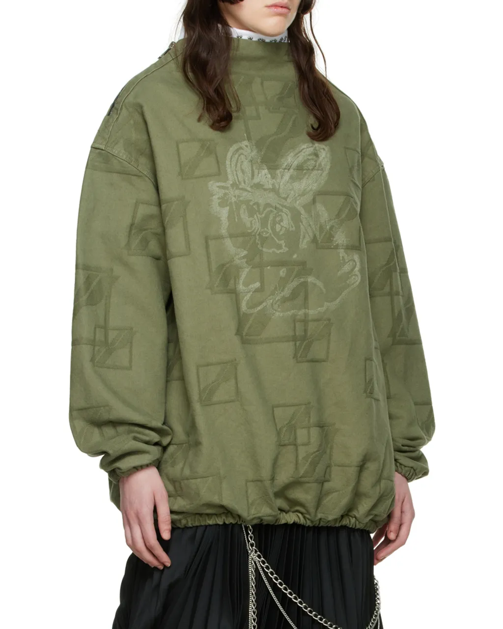 Luminous Pattern Printed Sweater