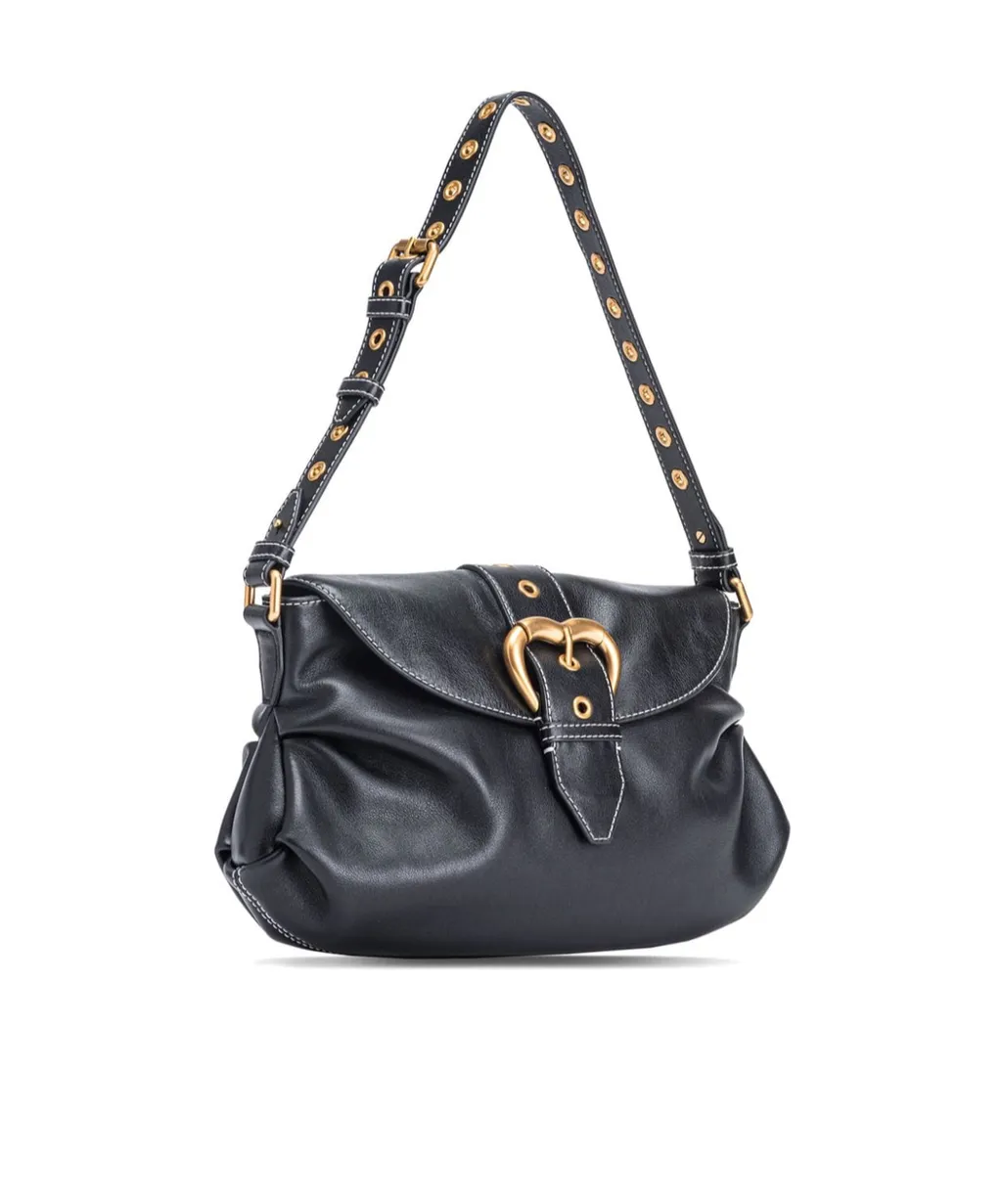 Pinko Jolene Heart Buckled Shoulder Bag