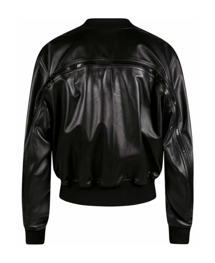Logo Leather Jacket