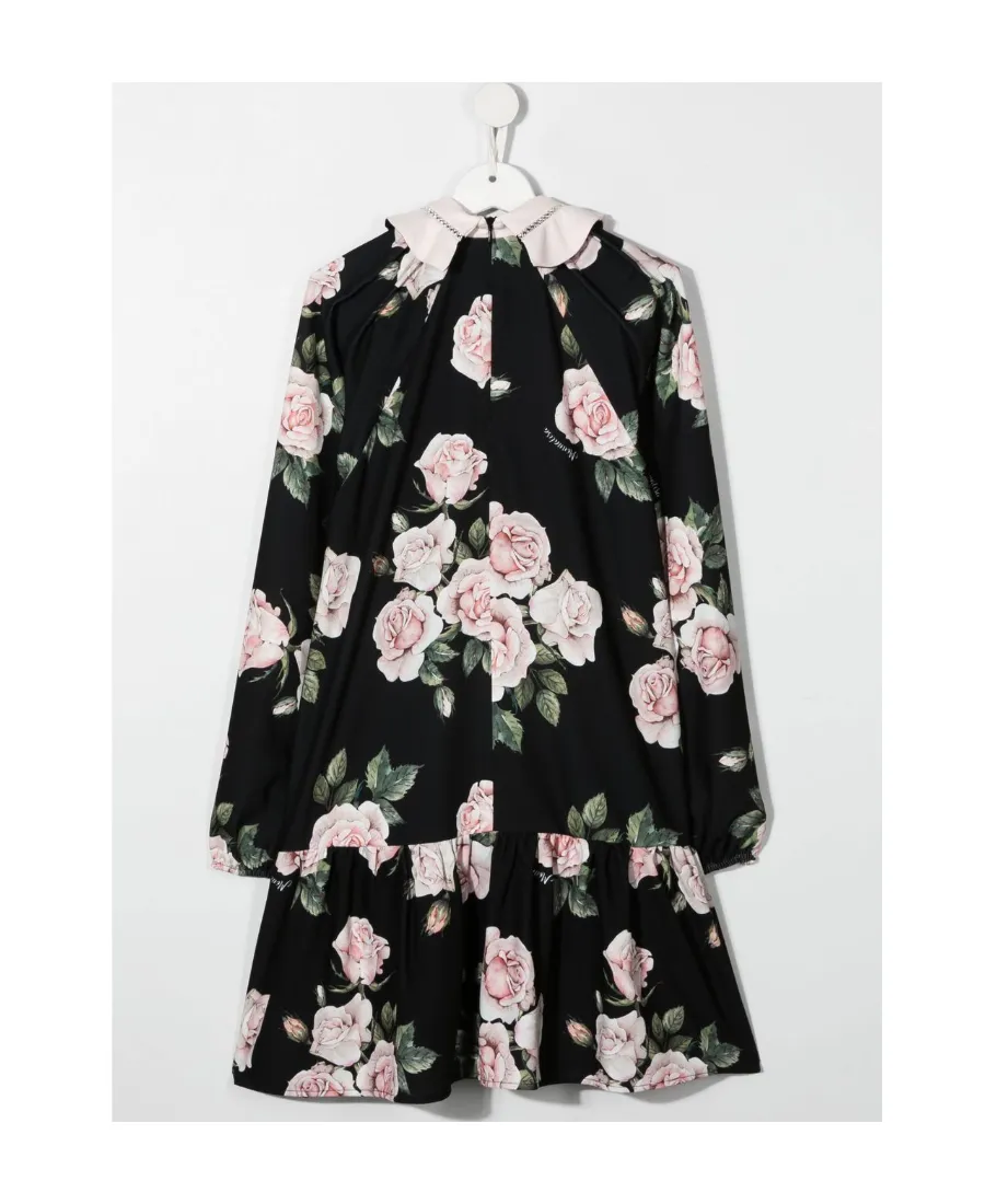 Monnalisa Floral-Printed Ruffled Dress