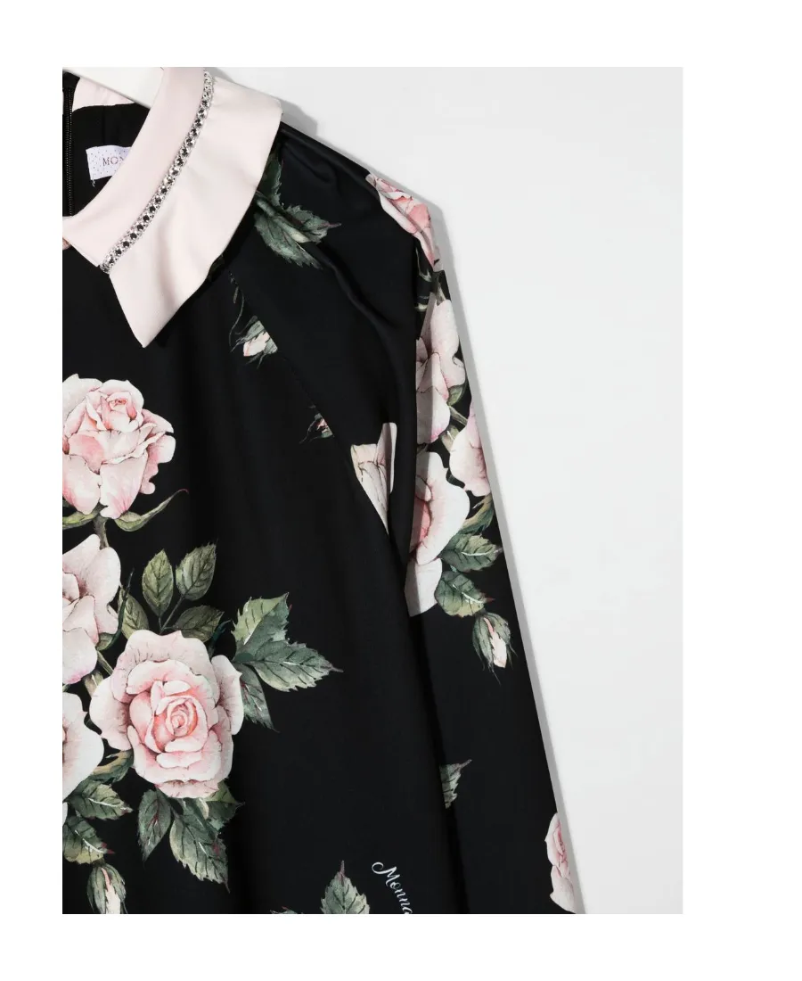Monnalisa Floral-Printed Ruffled Dress