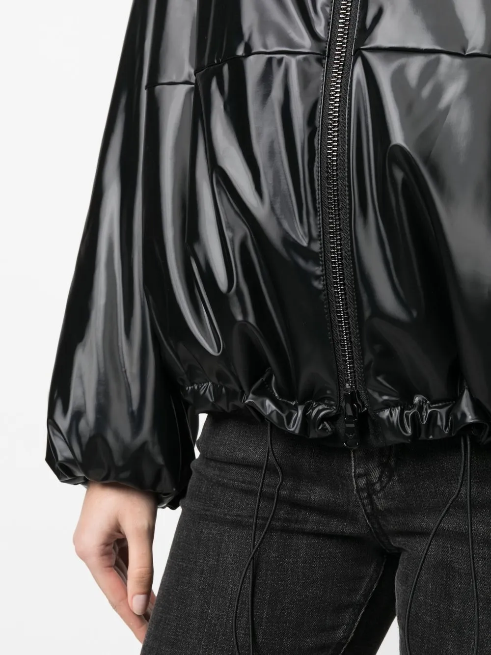 Boxy Faux-Leather Jacket
