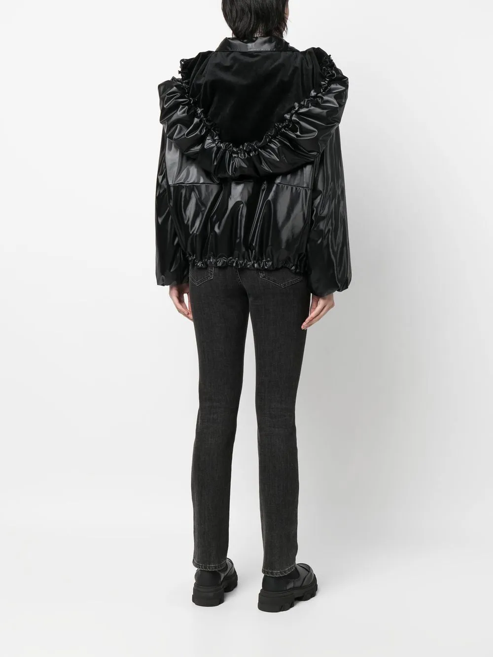 Boxy Faux-Leather Jacket