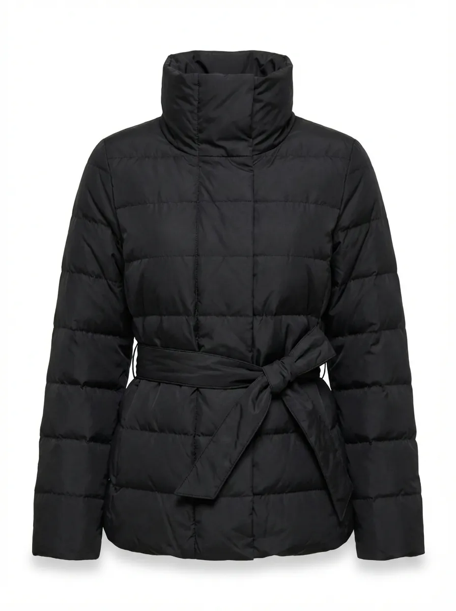 Long-Sleeved Lace Down Jacket