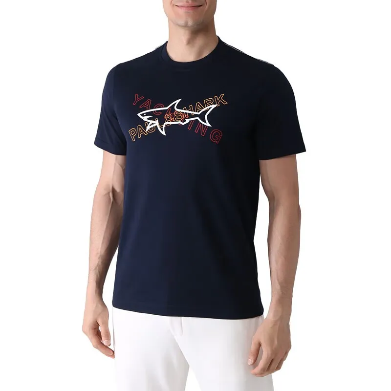 Logo T-Shirt With Round Neck Pattern