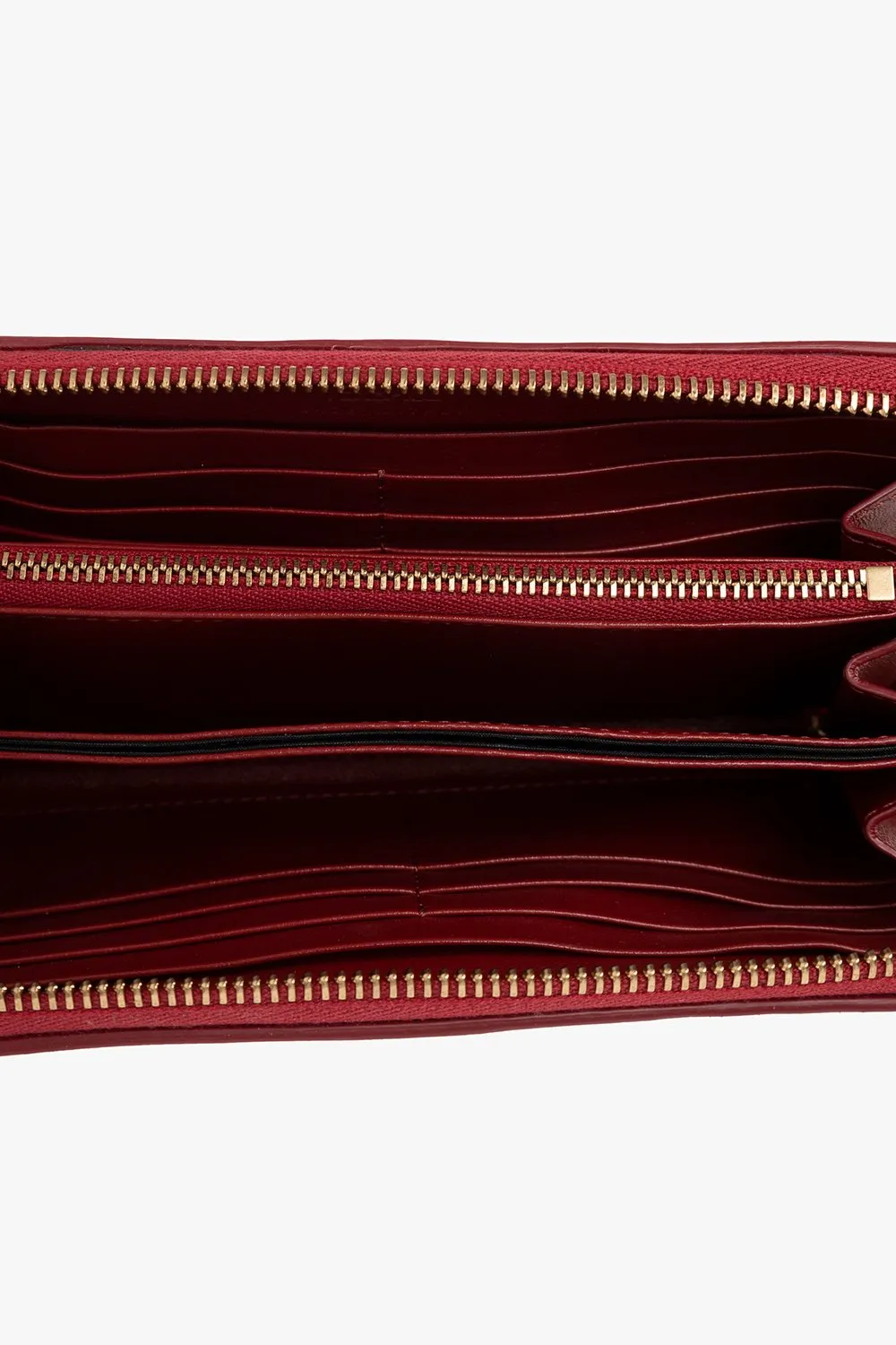 Greca-Buckle Zip Wallet