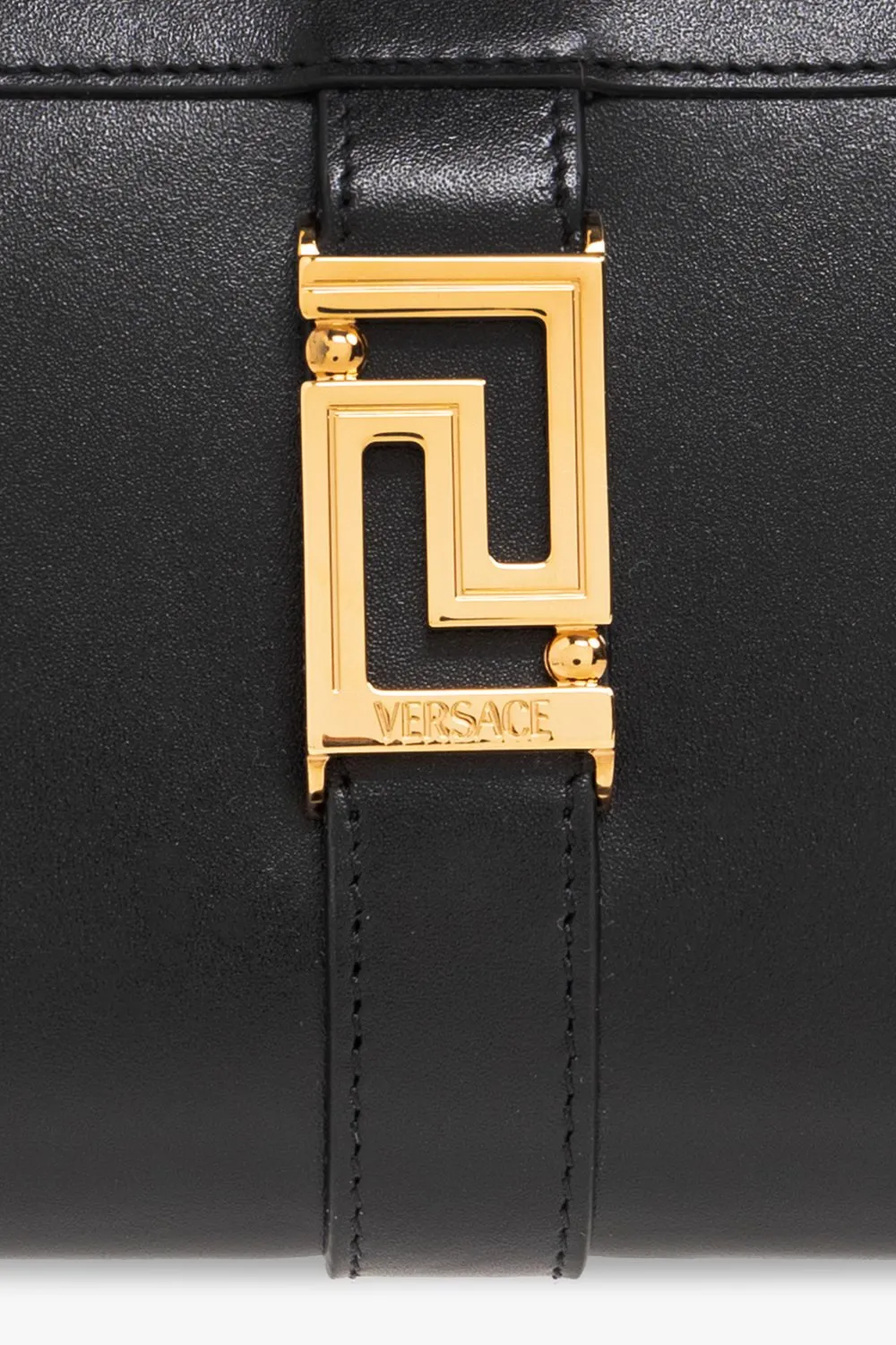 Versace Logo Detailed Zipped Wallet
