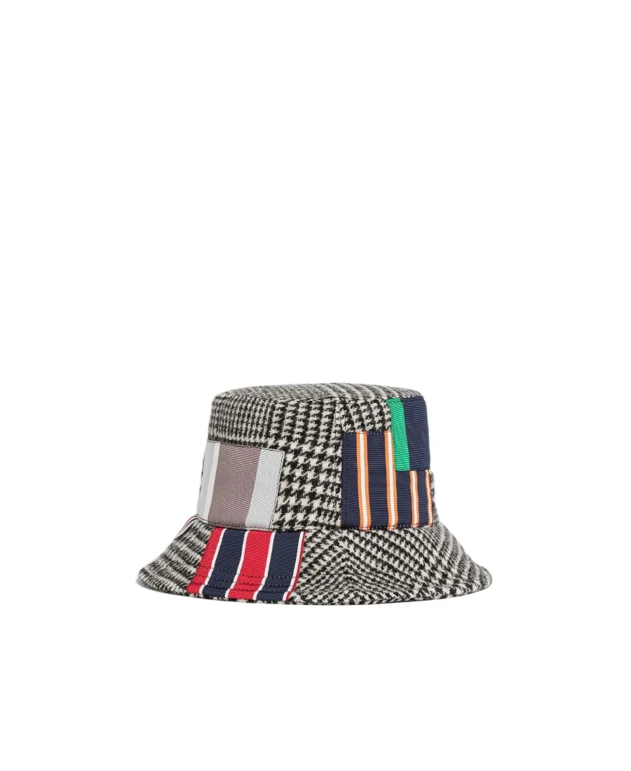 Patchwork-Detail Bucket Hat