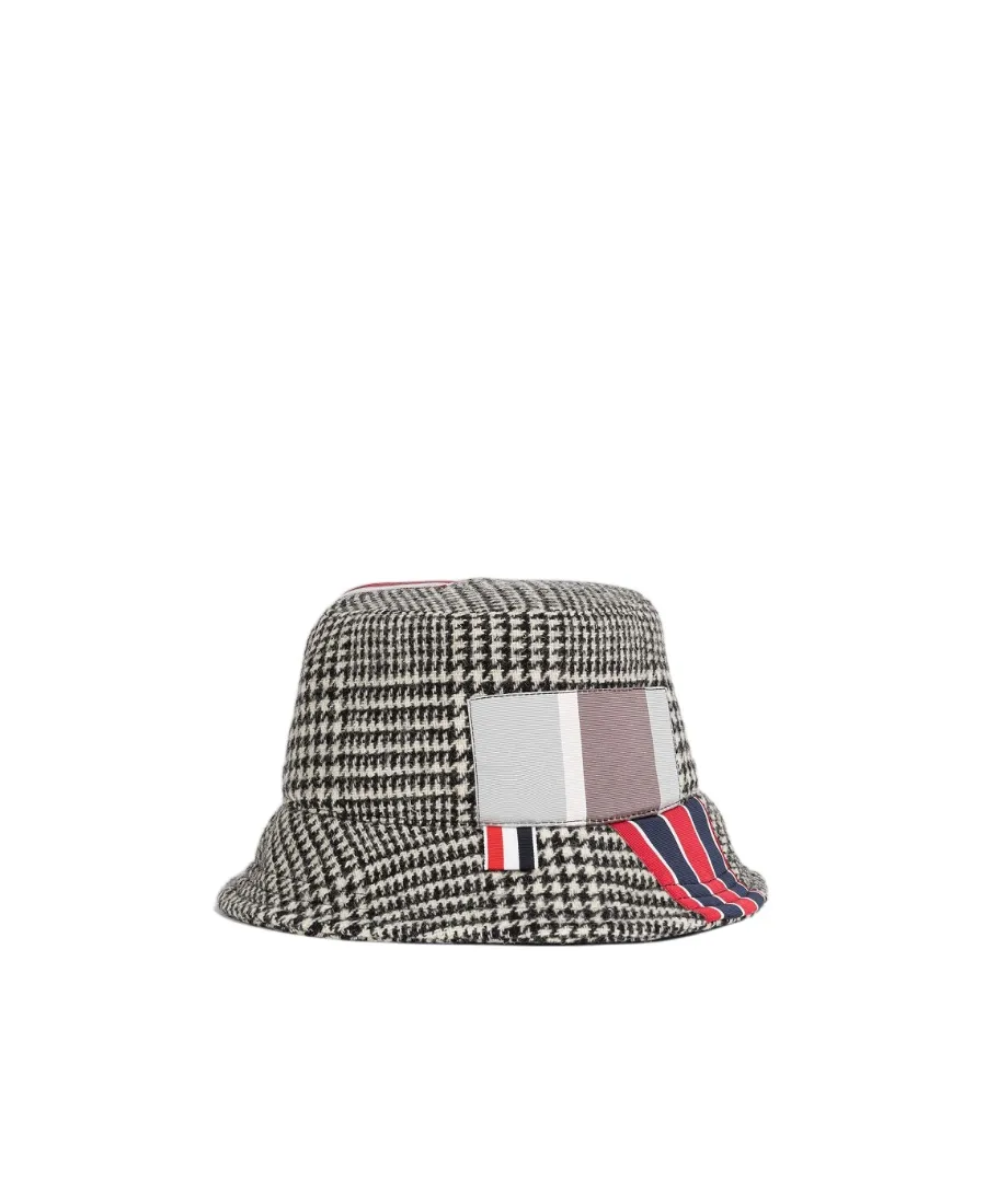 Patchwork-Detail Bucket Hat