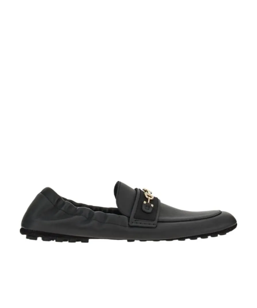 Gancini-Buckle Slip-On Loafers