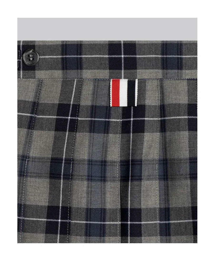 Pleated Tartan Skirt