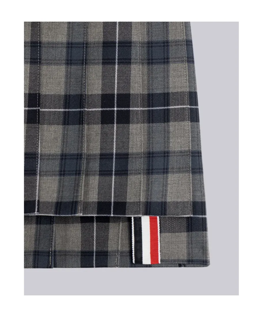 Pleated Tartan Skirt
