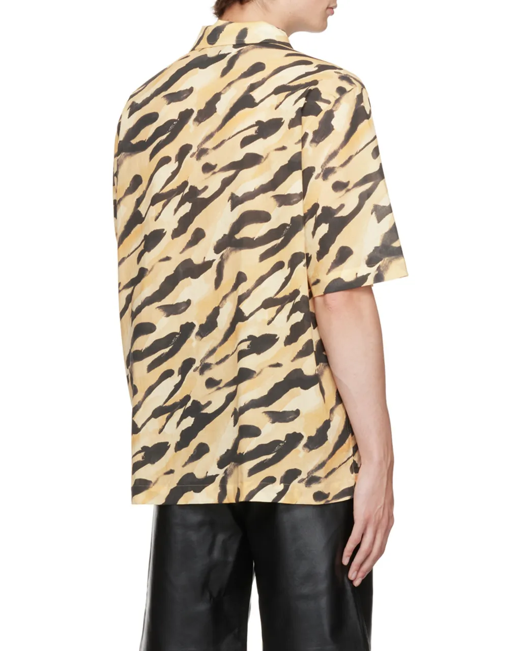 Animal-Print Organic-Cotton Shirt