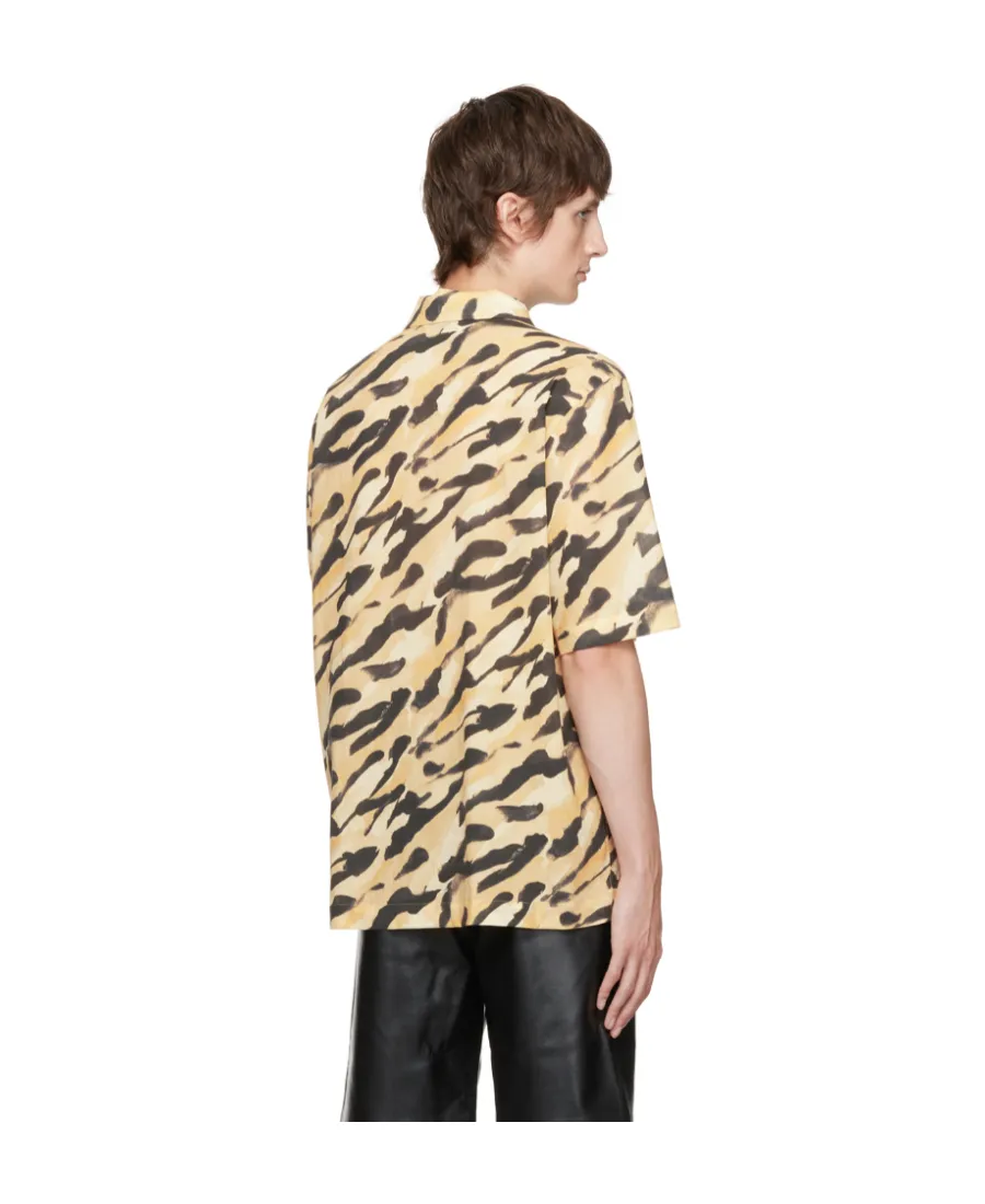 Animal-Print Organic-Cotton Shirt