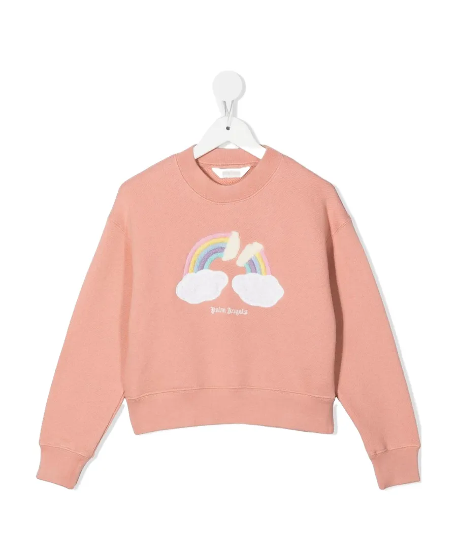 Rainbow-Print Cotton Jumper