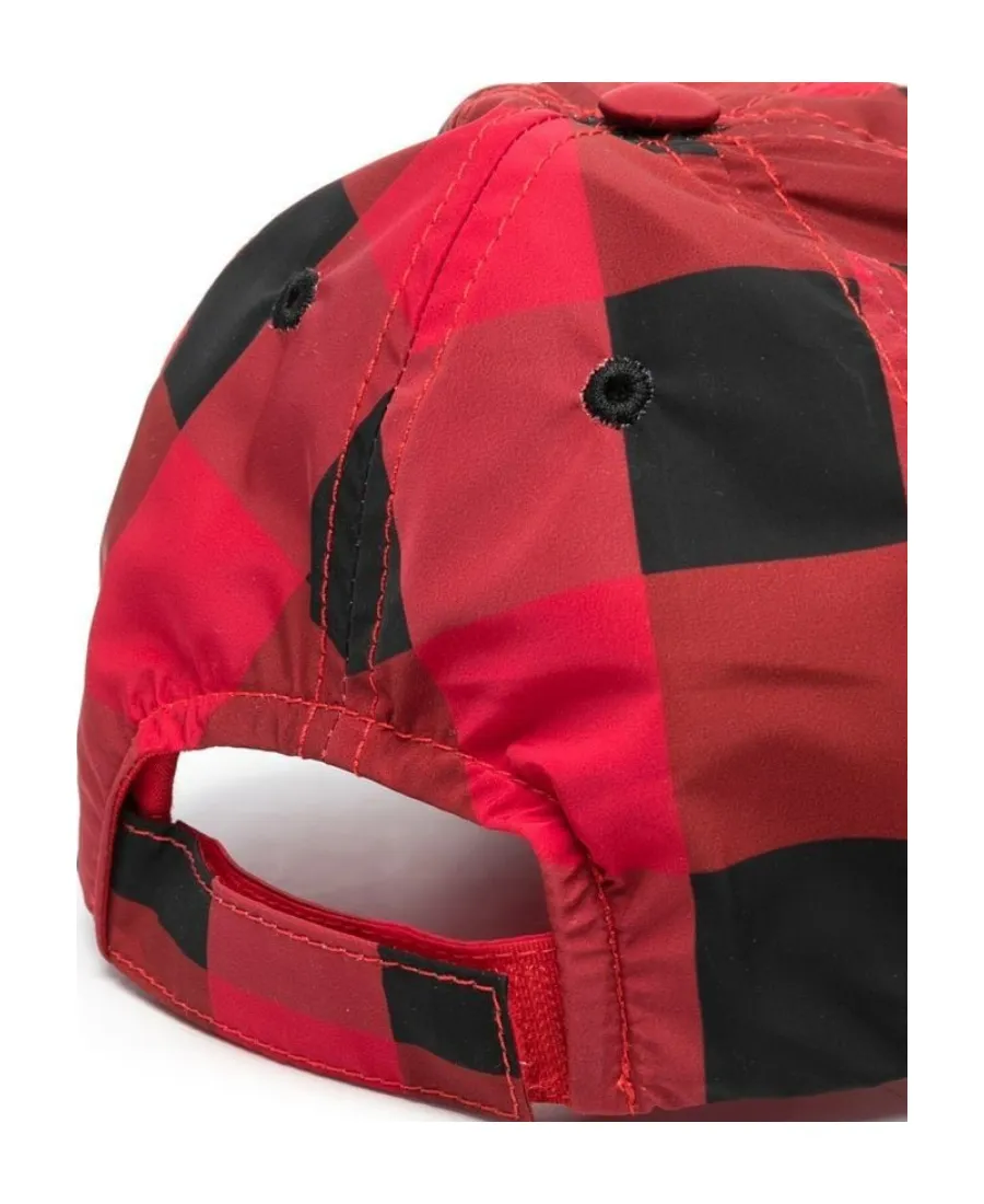 Logo-Print Plaid Cap