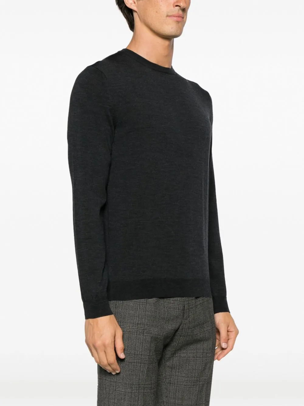 Fine-Knit Crew-Neck Jumper