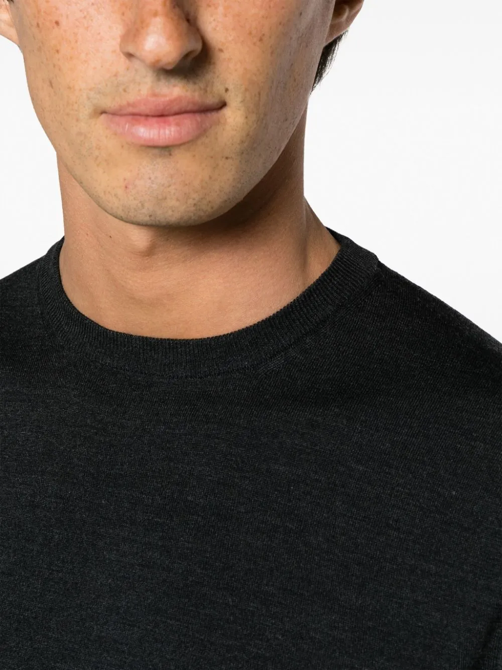 Fine-Knit Crew-Neck Jumper