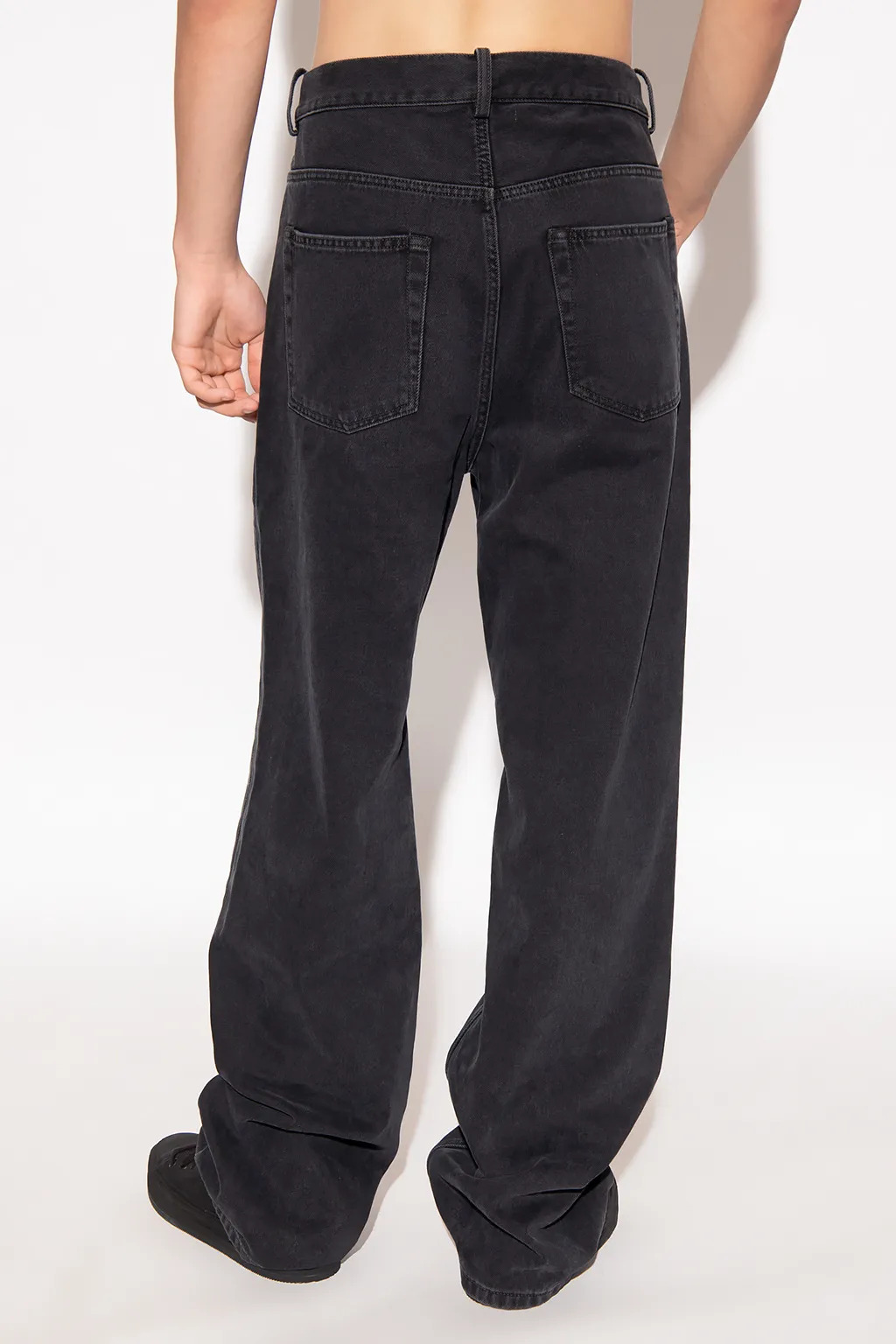 Ann Demeulemeester Straight-Leg Strap Detailed Jeans