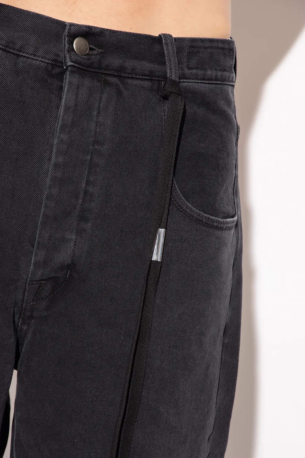 Ann Demeulemeester Straight-Leg Strap Detailed Jeans