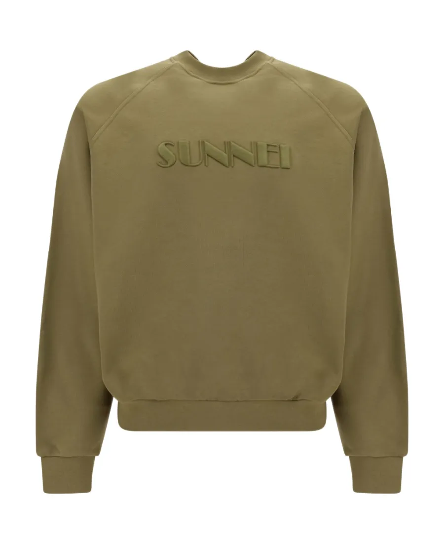 Sunnei Logo Embroidered Long-Sleeved Sweatshirt