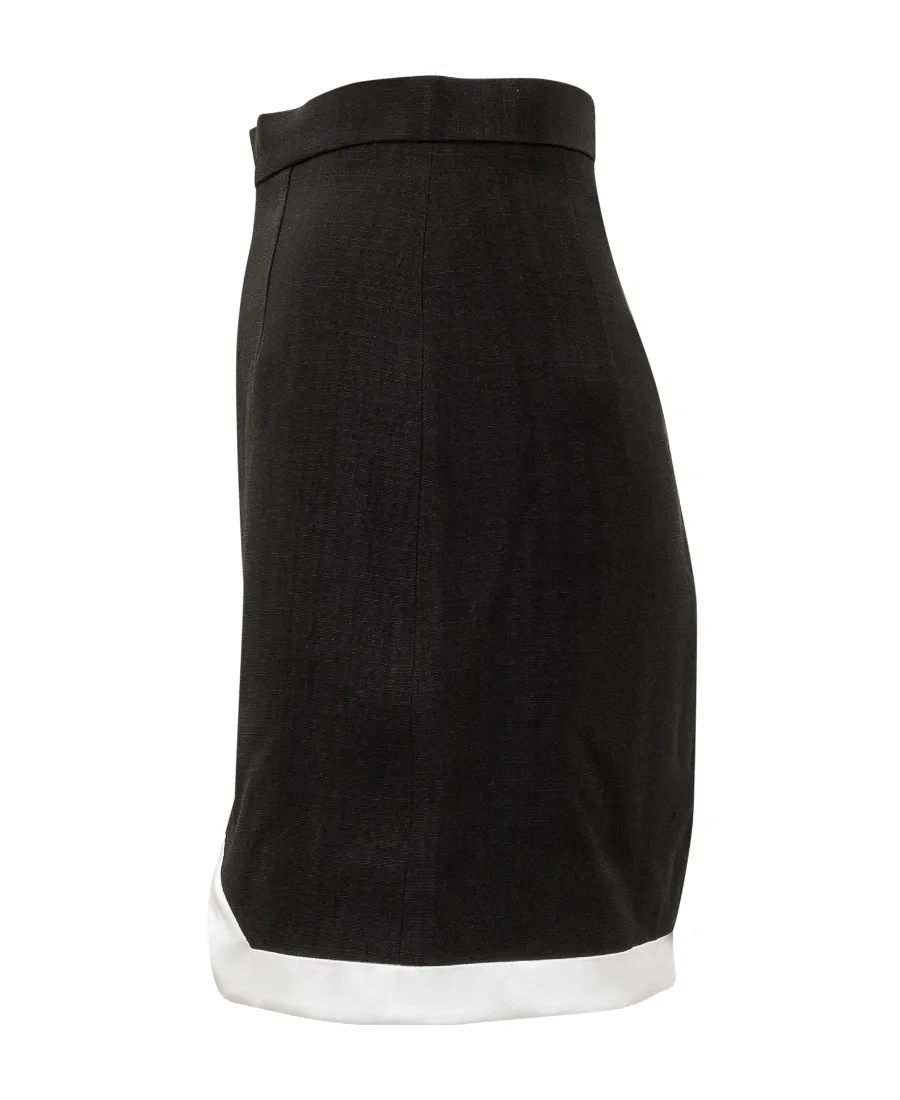 Casablanca Curved Cut-Out Detailed Mini Skirt