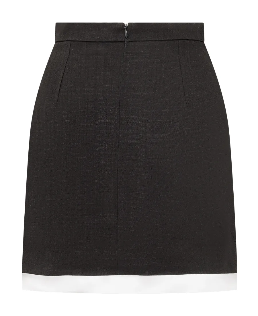 Casablanca Curved Cut-Out Detailed Mini Skirt