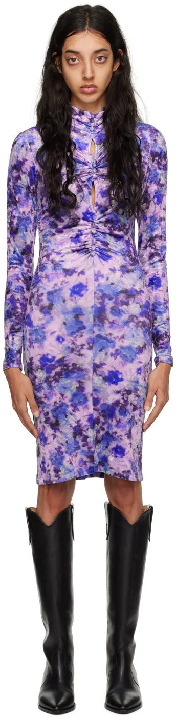 Gram Velvet Floral Mini Dress
