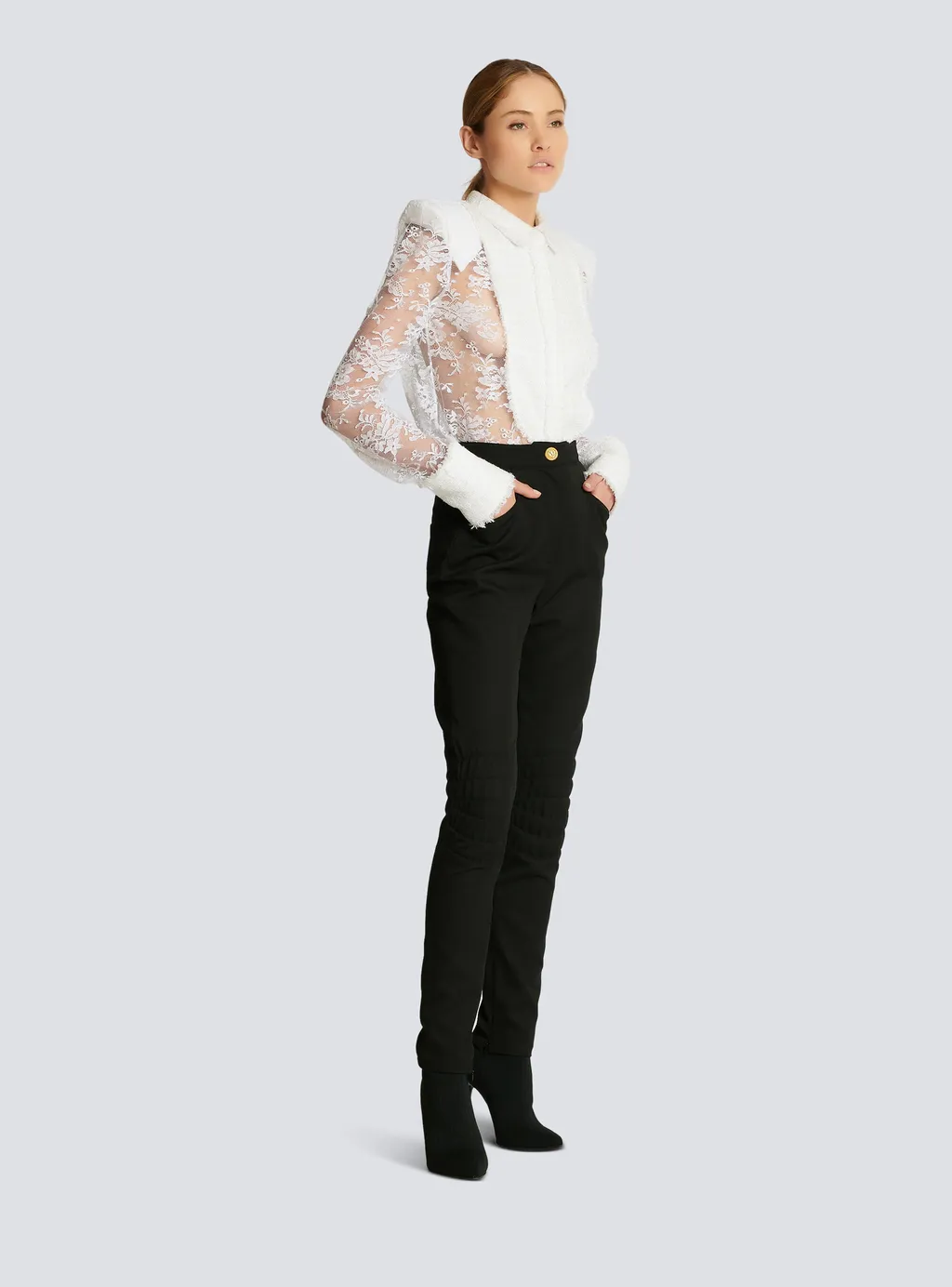 Wool Skinny-Fit Trousers