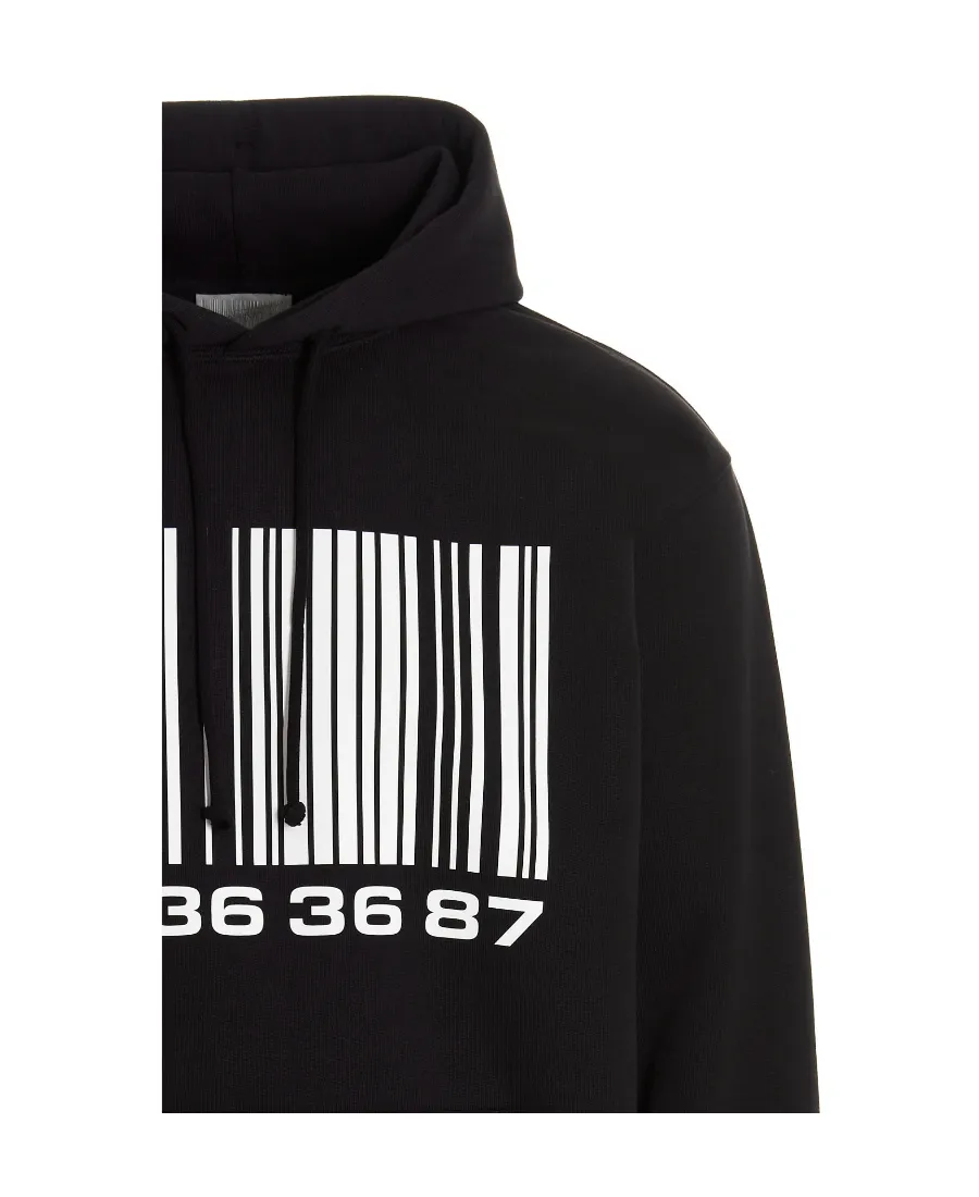 Vtmnts Barcode Printed Drawstring Hoodie