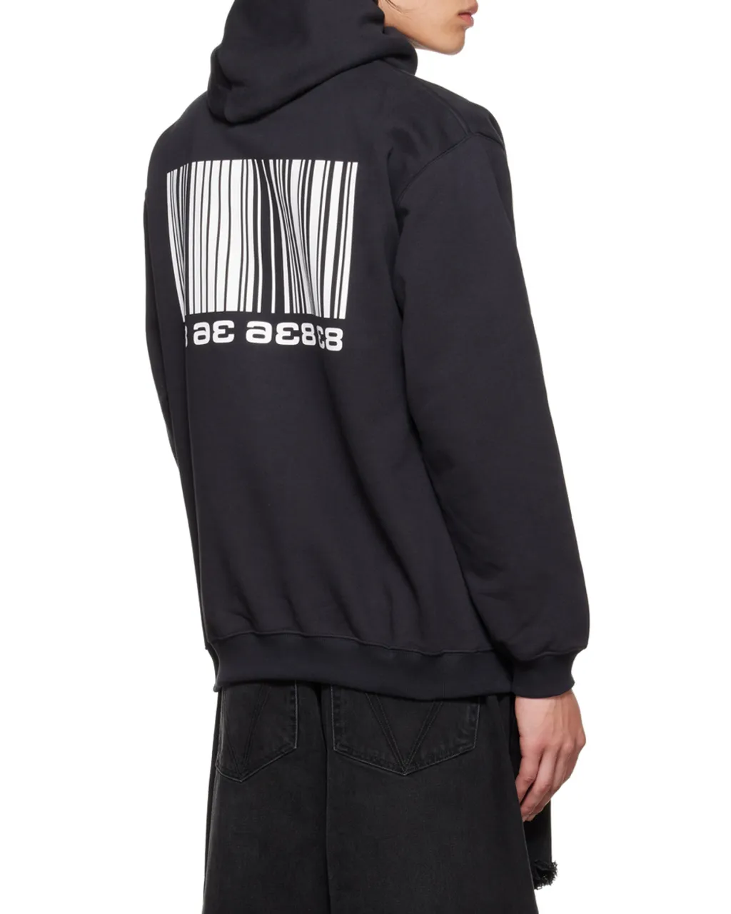 Vtmnts Barcode Printed Drawstring Hoodie