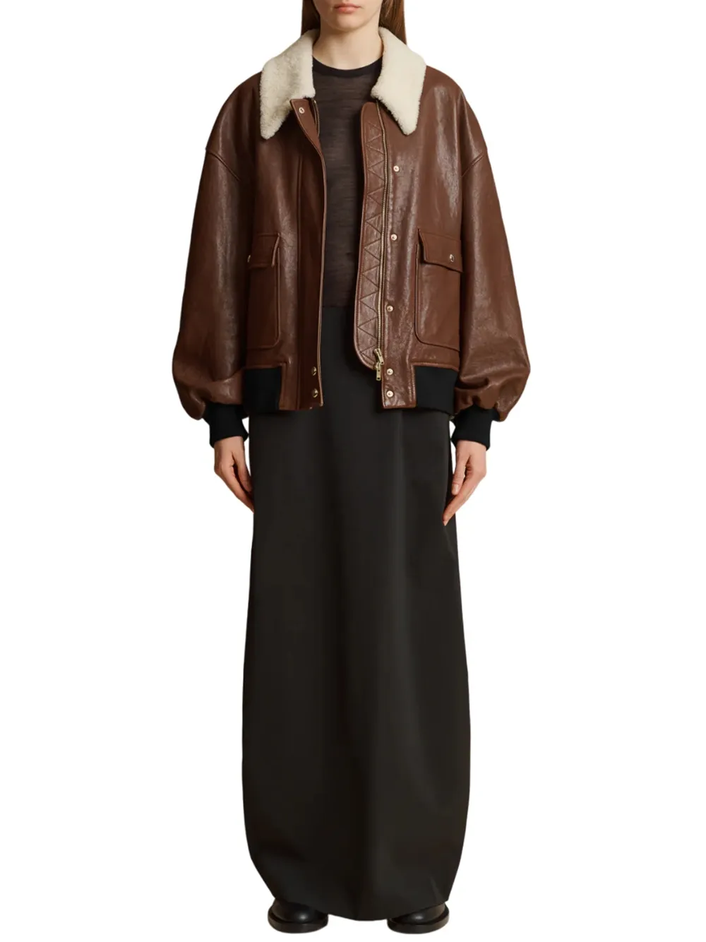 Khaite Shellar Ribbed Hem Jacket