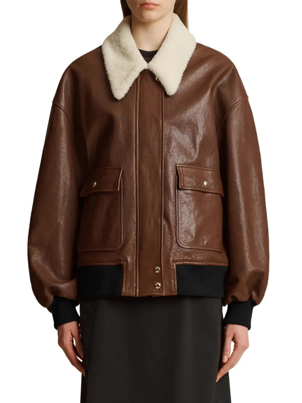 Khaite Shellar Ribbed Hem Jacket