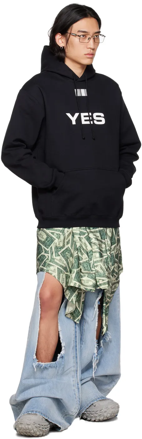 Vtmnts Yes No Printed Drawstring Hoodie