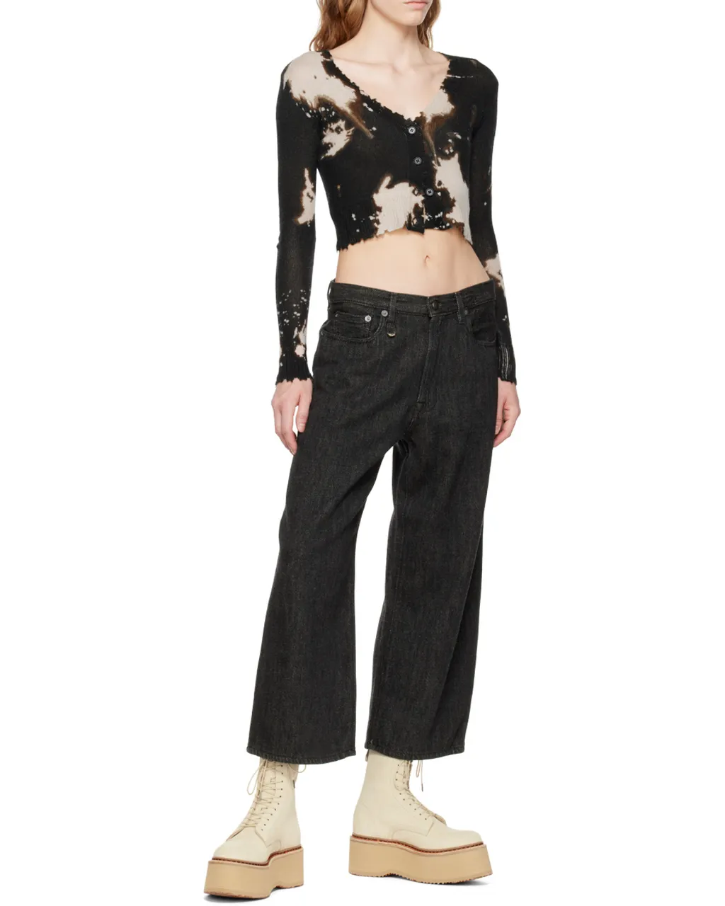 Wide Leg Cropped Jeans