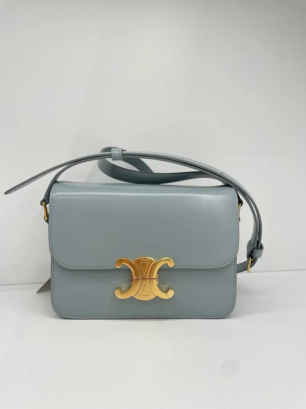 Teen Triomphe Bag In Shiny Calfskin