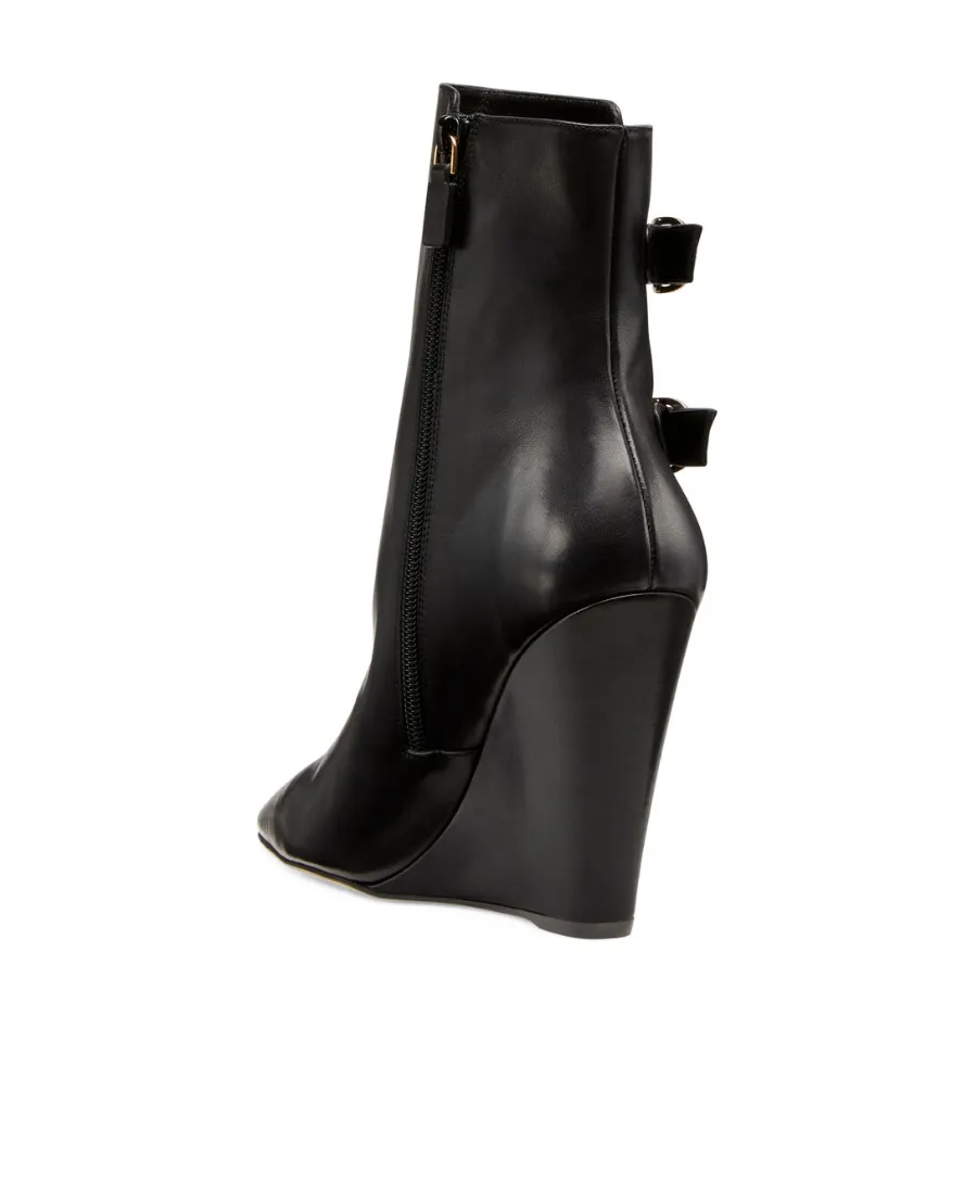 135Mm Pointed Leather Boots