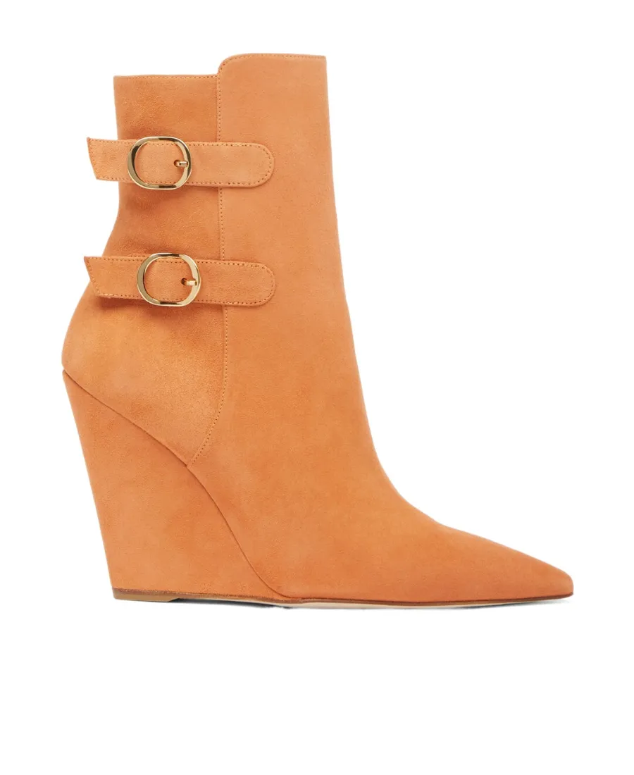 Stuart Weitzman Wedge-Heeled Pointed Toe Boots