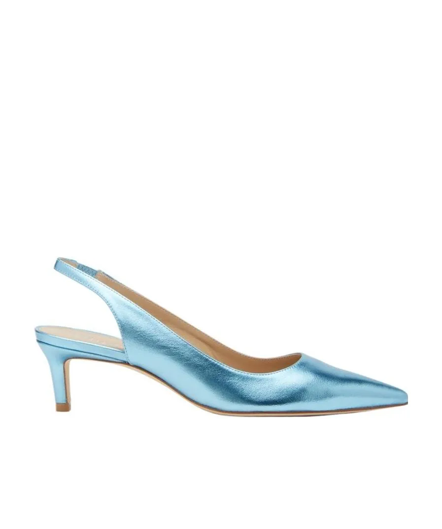 Metallic-Effect Pointed Pums