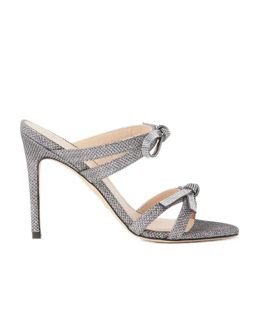 Glittered 90Mm Bow-Detail Sandals