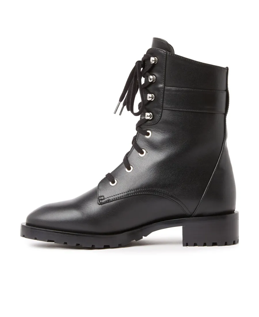 Logo Flat Ankle Boots