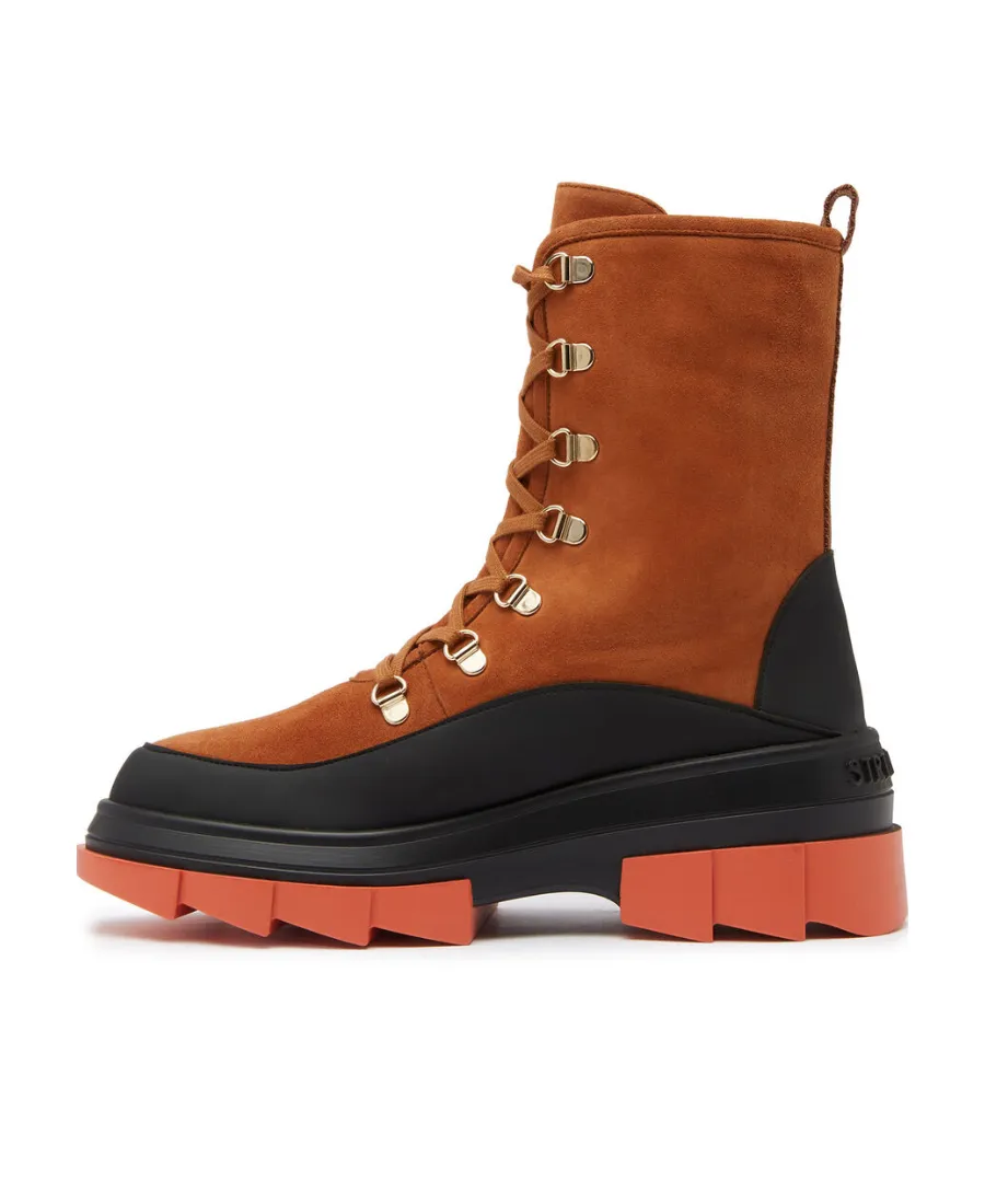 Chunky Lace-Up Suede Boots