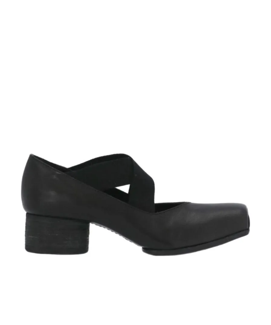 Logo Square Toe Heels