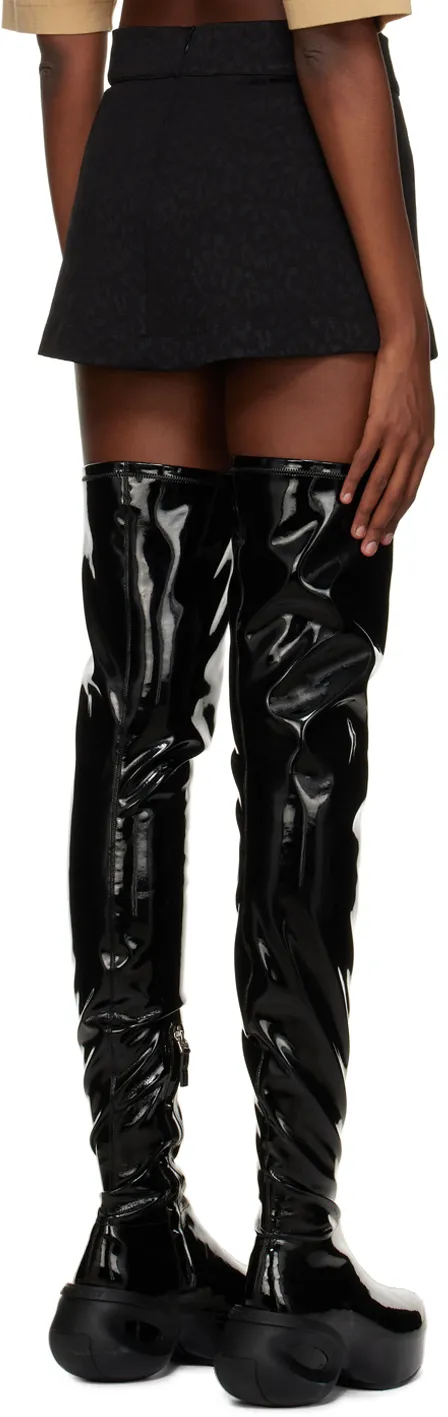 Palm Angels Stripe Detailed A-Line Mini Skirt